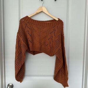Hera Collection Burnt Orange Cropped Sweater